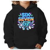 Bluzy dla dziewczynek - BLUZA DZIECIĘCA Z KAPTUREM 67 SIX SEVEN KLOCKI VIRAL 104 PREZENT - miniaturka - grafika 1