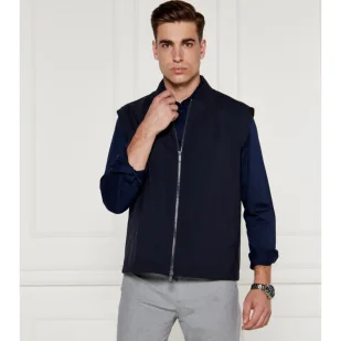 BOSS BLACK Wełniana kurtka 2w1 | Regular Fit - Kamizelki męskie - miniaturka - grafika 1