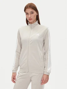 adidas Bluza Tricot 3-Stripes JD4521 Beżowy Regular Fit - Bluzy damskie - miniaturka - grafika 1