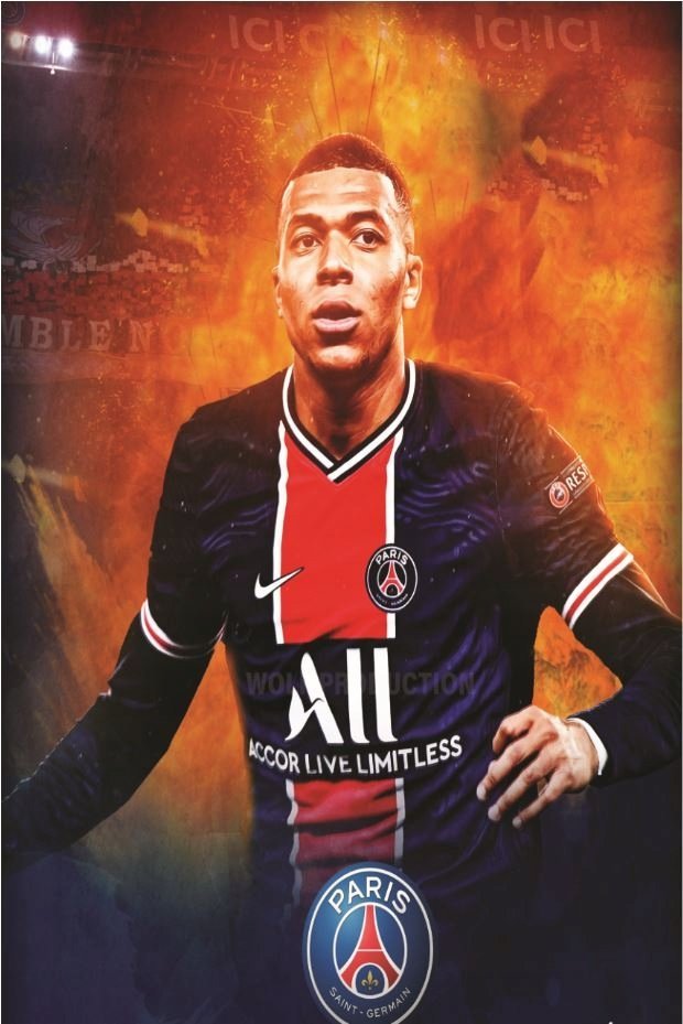 PODKŁADKA POD MYSZ Z Nadrukiem 22x18 cm Piłkarski Kylian Mbappe PSG Prezent