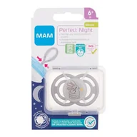 Smoczki uspokajające - MAM Perfect Night Silicone Pacifier 6m+ Hares smoczek 1 szt dla dzieci - miniaturka - grafika 1