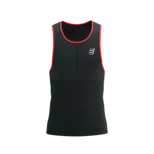COMPRESSPORT Koszulka biegowa PRO RACING SINGLET black - Koszulki sportowe męskie - miniaturka - grafika 1