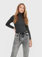 Swetry damskie - ONLY Golf Karol 15165075 Szary Slim Fit - miniaturka - grafika 1