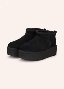 Ugg Botki Na Platformie Classic Ultra Mini Platform schwarz - UGG - Botki damskie - miniaturka - grafika 1