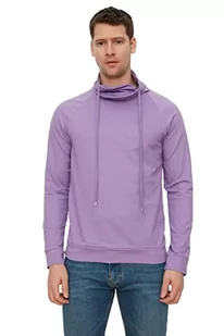 Trendyol Męska bluza Lilac Regular Fit Degaje Collar Long Sleeve Basic, fioletowa, S - Bluzy męskie - miniaturka - grafika 1
