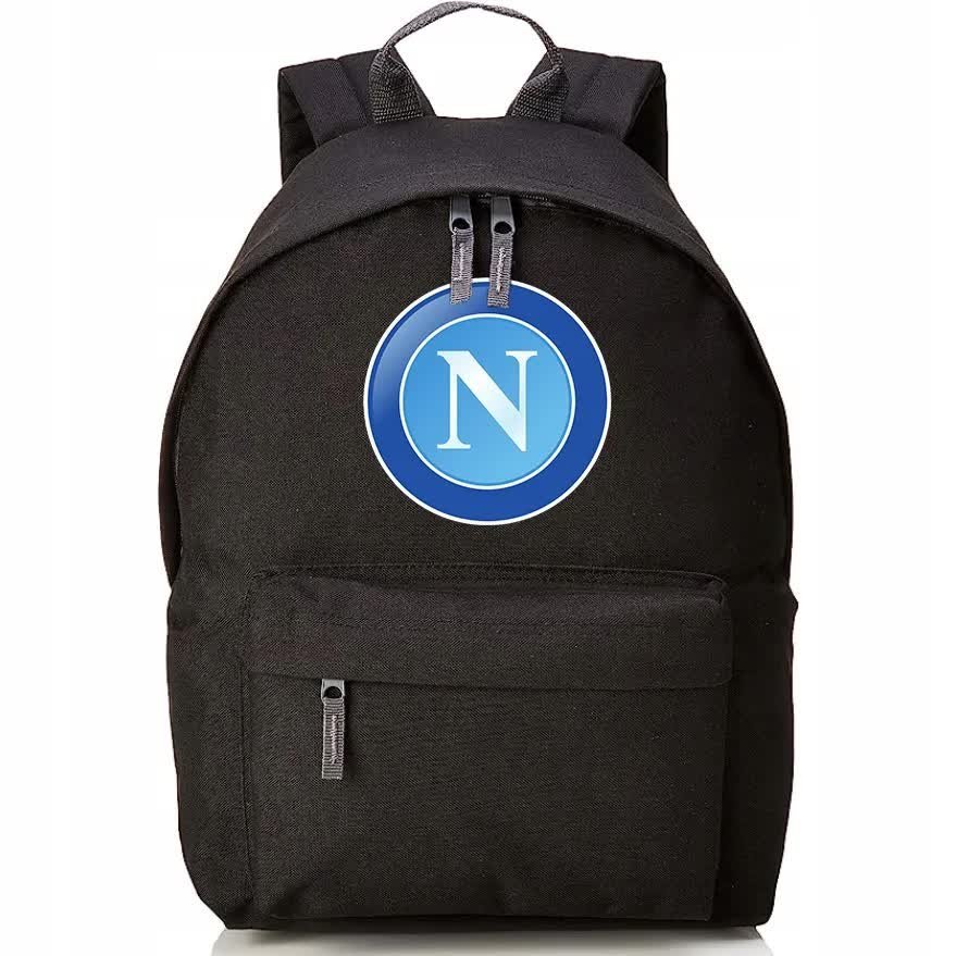 PLECAK SZKOLNY CZARNY Treningowy Piłkarski SSC NAPOLI Piłka Nożna Wzory