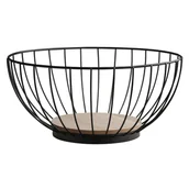 Miski i półmiski - Altom KOSZYK OKRĄGŁY Z DREWNIANĄ PODSTAWKĄ 28X12 CM - miniaturka - grafika 1