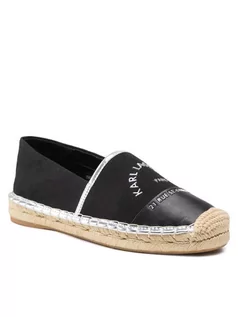 Espadryle damskie - Lagerfeld KARL Espadryle KL80108A Czarny - grafika 1