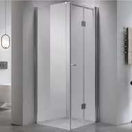 Kabiny prysznicowe - Hydrosan Kabina prysznicowa drzwi składane pojedyńcze kwadratowa 80x80 KZ1180A - miniaturka - grafika 1