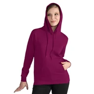 Bluzy sportowe damskie - Damska Gładka Bluza Sportowa Przez Głowę Kaptur - miniaturka - grafika 1