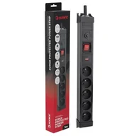 Listwy zasilające - Listwa HAWK HWPS503BK (3 m) Czarny - miniaturka - grafika 1