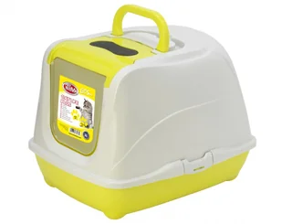 PET NOVA Cat Life Plus Toaleta dla kota 50cm - żółta - Kuwety dla kotów - miniaturka - grafika 1