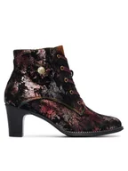 Botki damskie - Laura Vita Trzewiki Elcodieo 01 Bordowy - miniaturka - grafika 1