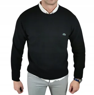 Sweter wełniany męski Lacoste AH2916-10 czarny - XL - Swetry męskie - miniaturka - grafika 1