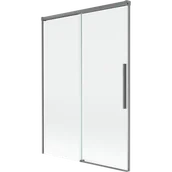 Parawany nawannowe - Mexen Rox parawan nawannowy 2-skrzydłowy rozsuwany 120 x 150 cm, transparent, gun metal - 8C9-120-001-95-00 - miniaturka - grafika 1