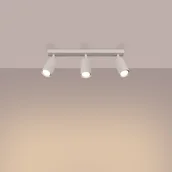 Lampy sufitowe - Plafon BRIIX 3L beżowy LED 3000K - 45x6x17cm Sollux - miniaturka - grafika 1