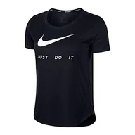 Koszulki i topy damskie - Nike damska koszulka Nk Top Ss Swsh Run Black/(White) S - miniaturka - grafika 1