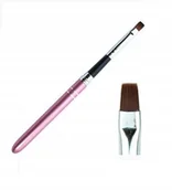 Akcesoria do paznokci - Pędzelek do żelu składany nr 6 metalowy prosty - miniaturka - grafika 1