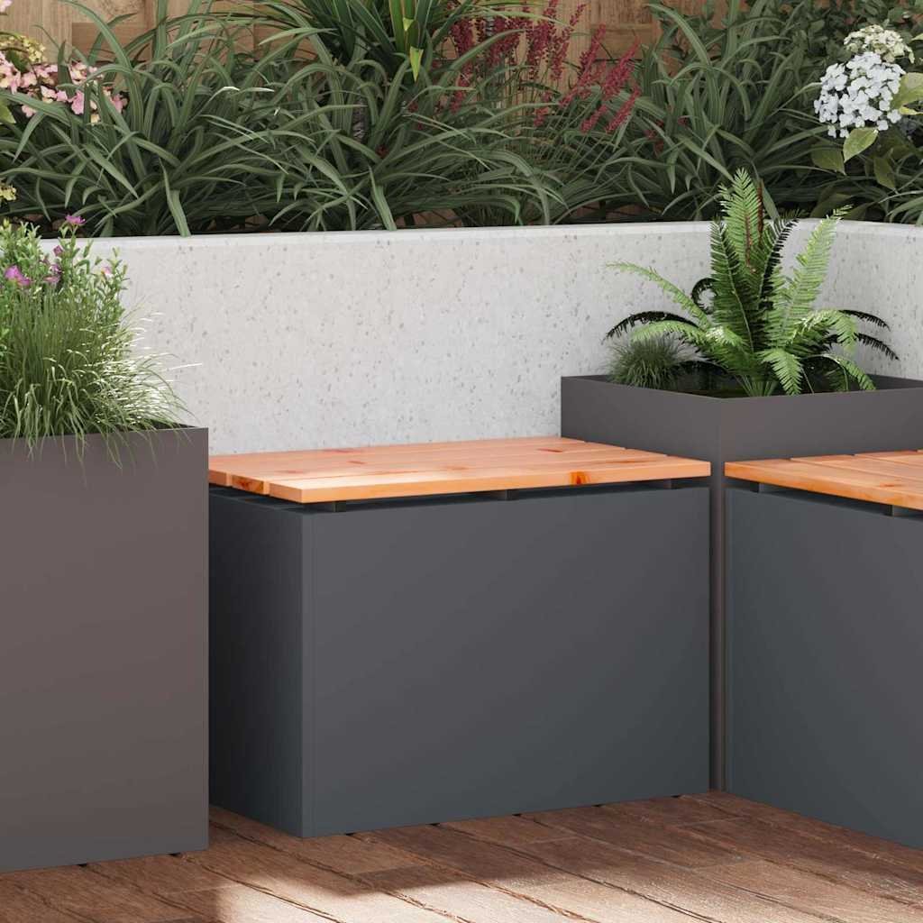 vidaXL Ławka ogrodowa Antracyt 60 x 40 x 43 cm Stal