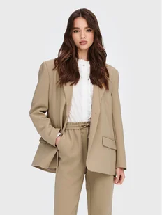 ONLY Marynarka Milian 15264609 Beżowy Regular Fit - Marynarki i żakiety damskie - miniaturka - grafika 1