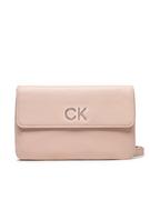 Torebki damskie - Calvin Klein Torebka Re-Lock Dbl Crossbody Bag Pbl K60K609140 Różowy - miniaturka - grafika 1