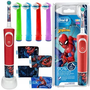 Szczoteczka Braun Oral-b Vitality 100 SpiderMan + 4 końcówki zamienne kolorowe - Końcówki do szczoteczek elektrycznych - miniaturka - grafika 1