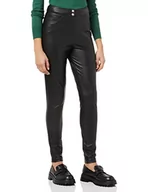 Legginsy - ONLY Women's ONLJESSIE Faux Leather Zip Pant CC OTW legginsy, czarne, M - miniaturka - grafika 1