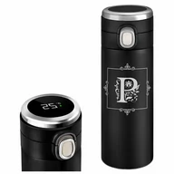 Kubki termiczne - Kubek termiczny termos czarny z wyświetlaczem LED i grawerem dla - miniaturka - grafika 1