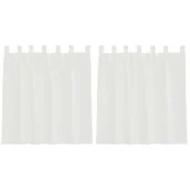 Zasłony - vidaXL Zasłony woalowe z pętelkami 2 szt. Białe 140x140 cm - miniaturka - grafika 1