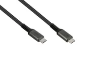 Kable USB - GoodConnections Kabel połączeniowy USB-C 2.0 (ST-ST) 2m kurtka tekstylna 240W antracyt - miniaturka - grafika 1