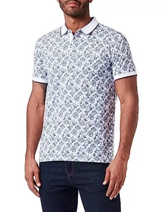 Teddy Smith - Pasy 2 MC - Męska koszulka polo - Casual - Ciemny Granatowy, biały/kwiatowy, S - Koszulki męskie - miniaturka - grafika 1