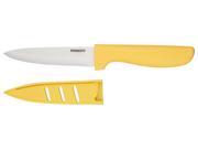 Noże kuchenne - ERNESTO ERNESTO Nóż ceramiczny, ostrze 10 cm (Żółty) 4055334568357 - miniaturka - grafika 1