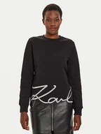 Bluzy damskie - KARL LAGERFELD Bluza 245W1815 Czarny Regular Fit - miniaturka - grafika 1