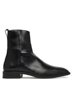Botki męskie - Calvin Klein Kozaki Slim Clean Zip Boot Lth HM0HM02007 Czarny - miniaturka - grafika 1