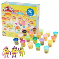 Masy plastyczne - Play-Doh DUŻY ZESTAW CIASTOLINY 20TUB MULTICOLOR - miniaturka - grafika 1
