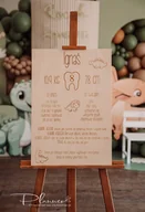 Pamiątka Chrztu Świętego - Tablica umiejętności Dinozaury - miniaturka - grafika 1