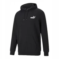 Bluzy męskie - PUMA BLUZA MĘSKA Z KAPTUREM ESS SMALL LOGO HOODIE CZARNA r.L - miniaturka - grafika 1