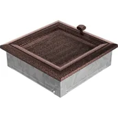 Akcesoria kominkowe - Kratki.pl kratka 17/17 oskar miedziany z żaluzją 17OMIX - miniaturka - grafika 1