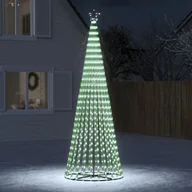 Oświetlenie świąteczne - vidaXL Stożkowa choinka z lampek, 688 zimnych białych LED, 300 cm - miniaturka - grafika 1