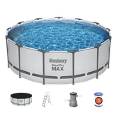 Baseny ogrodowe - Basen ogrodowy na stelażu STEEL PRO MAX 4x1,2m w zestawie - Bestway 5618W - miniaturka - grafika 1