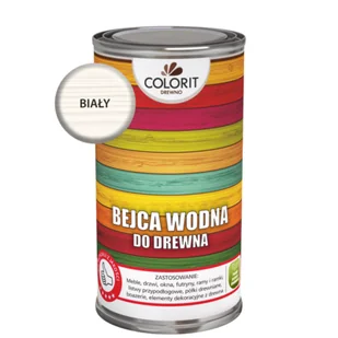 Bejca wodna do drewna Biały 0,5 l Colorit Drewno - Farby i impregnaty do drewna - miniaturka - grafika 1