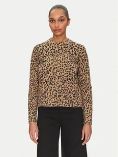 Pieces Sweter Seo 17156343 Brązowy Regular Fit - Swetry damskie - miniaturka - grafika 1