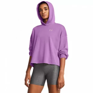 Damska bluza dresowa nierozpinana z kapturem Under Armour UA Rival Terry OS Hoodie - fioletowa - UNDER ARMOUR - Koszulki sportowe damskie - miniaturka - grafika 1