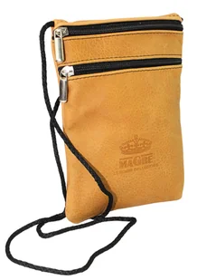 Średnia Paszportówka Na Szyję Ze Skóry Naturalnej 2 Zamki MAGRE (PL) 19.5 x 13 x 1 [cm] - Etui na dokumenty i karty - miniaturka - grafika 1