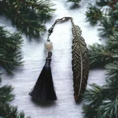 Zakładki do książek - Kwarc, onyks, hematyt - zakładka do książki LUX - czerń - miniaturka - grafika 1