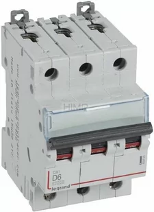 Legrand WYŁĄCZNIK NADPRĄDOWY S 313 3P D 6A 10000A SERII DX3 409495 - Bezpieczniki elektryczne - miniaturka - grafika 1