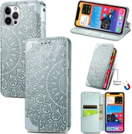 Etui i futerały do telefonów - König Design Etui kompatybilne z Apple iPhone 12 Mini Etui na telefon komórkowy ze skóry syntetycznej - Etui na telefon komórkowy szare - miniaturka - grafika 1