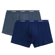 Majtki męskie - Niebieskie bokserki męskie z bawełny 2-pack-xxl - miniaturka - grafika 1