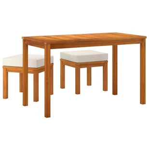 3-cz zestaw mebli ogrodowych z poduszkami, lite drewno akacjowe - Meble ogrodowe - miniaturka - grafika 4