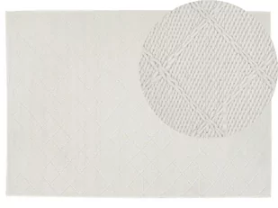 Beliani Wełniany biały dywan 160 x 230 cm ELLEK - Dywany - miniaturka - grafika 1